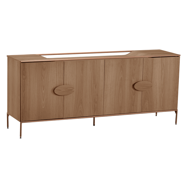 Buffet Cozumel (L: 180cm) C/ 4 Portas e 2 Gavetas Freijo / Cobre Buffet Cozumel (L: 180cm) C/ 4 Portas e 2 Gavetas Freijo / Cobre
